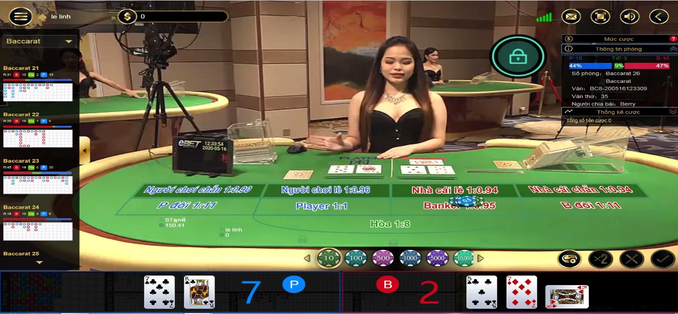 Baccarat,Bài baccarat,chơi bài,game chơi bài,trò chơi bài,mẹo chơi cờ bạc online,Luật bài Baccarat,các cầu trong baccarat,Các thế bài Baccarat,Baccarat Trực Tuyến,baccarat online